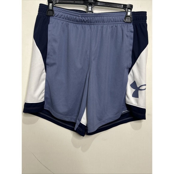 Under Armour Women's Baketball Shorts‎ Size M Blue & white - Picture 1 of 4